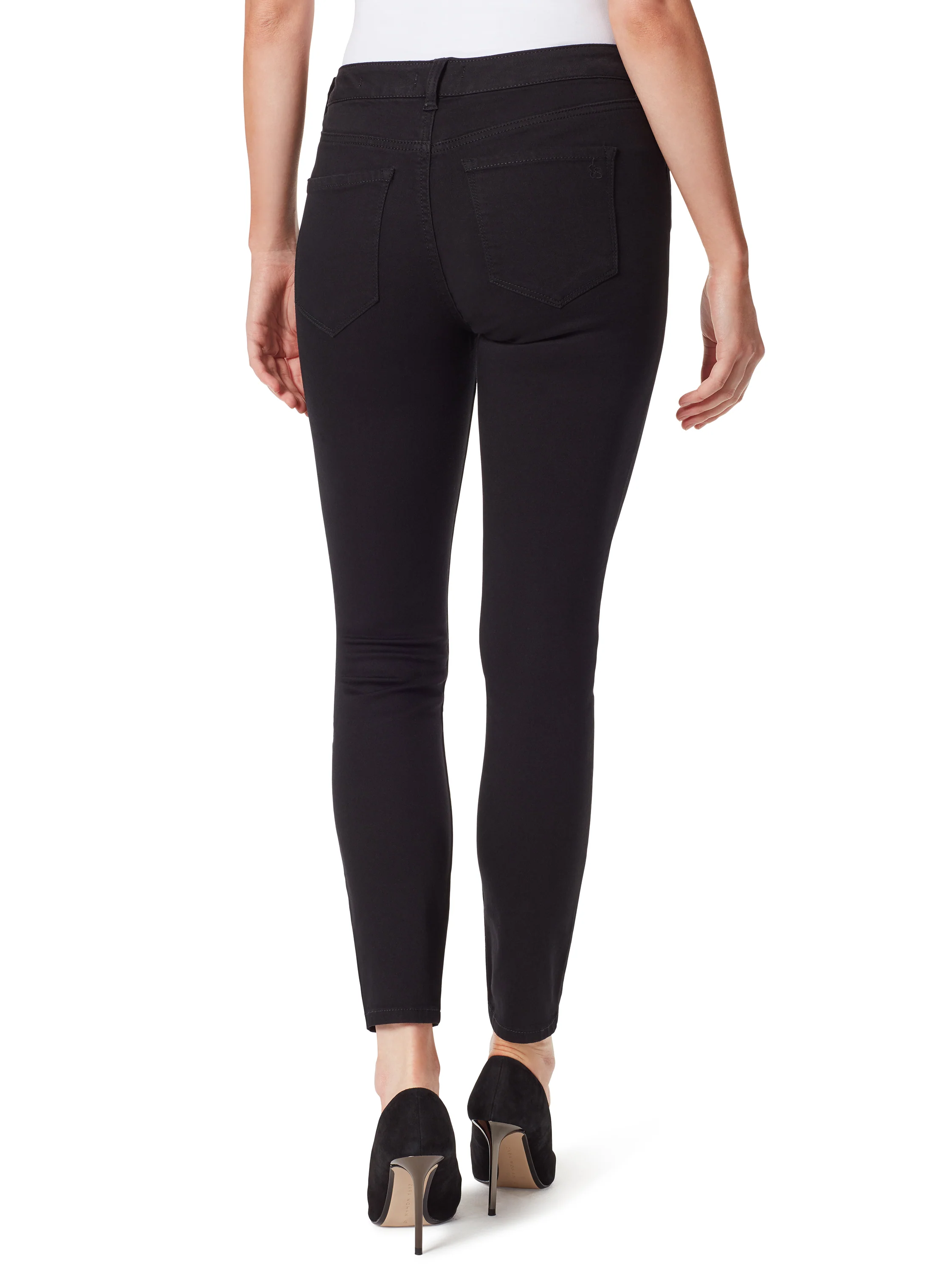 Adored High Rise Ankle Skinny Jeans in Black - Image 3