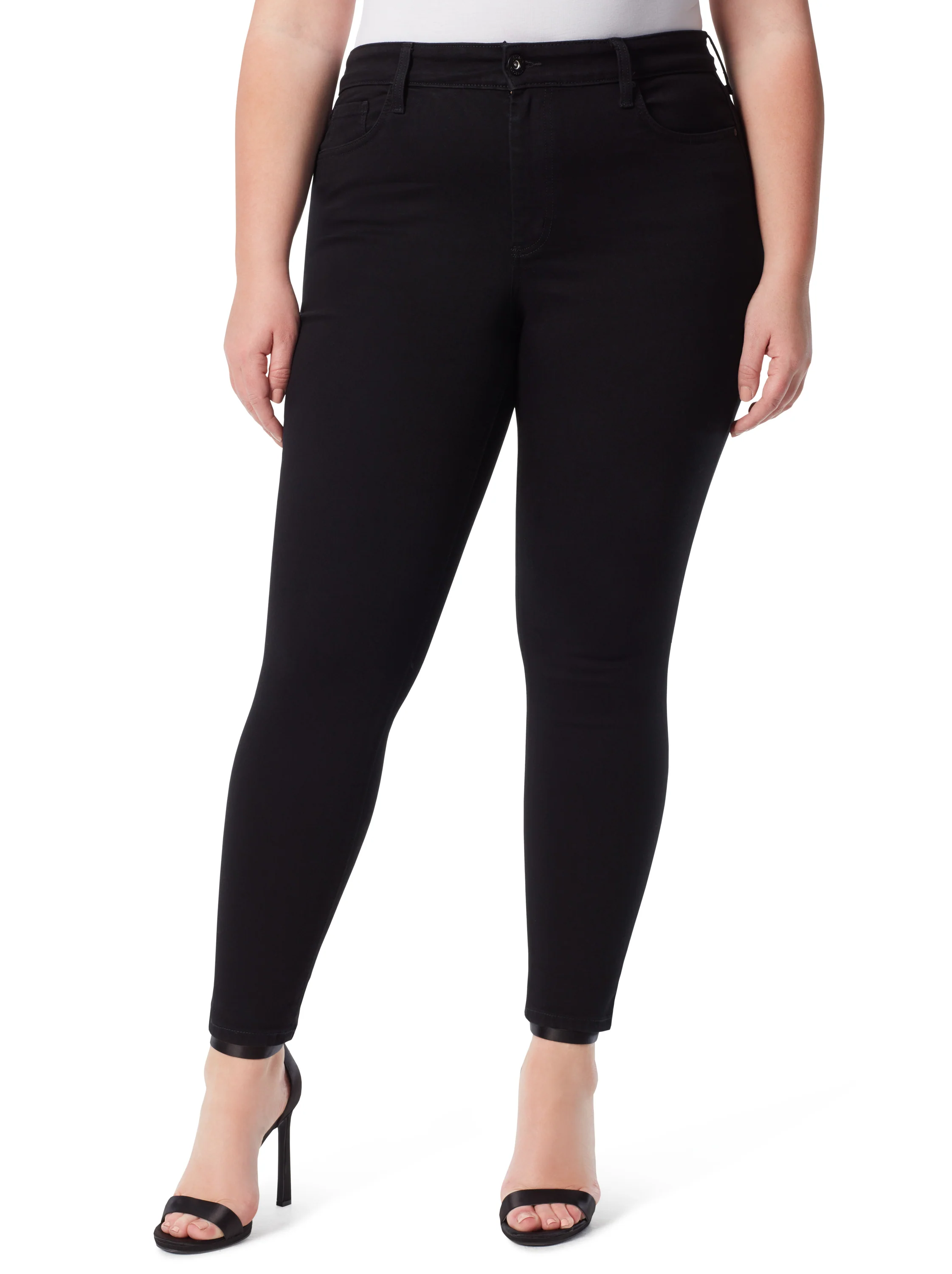 Adored High Rise Ankle Skinny Jeans in Black - Image 4