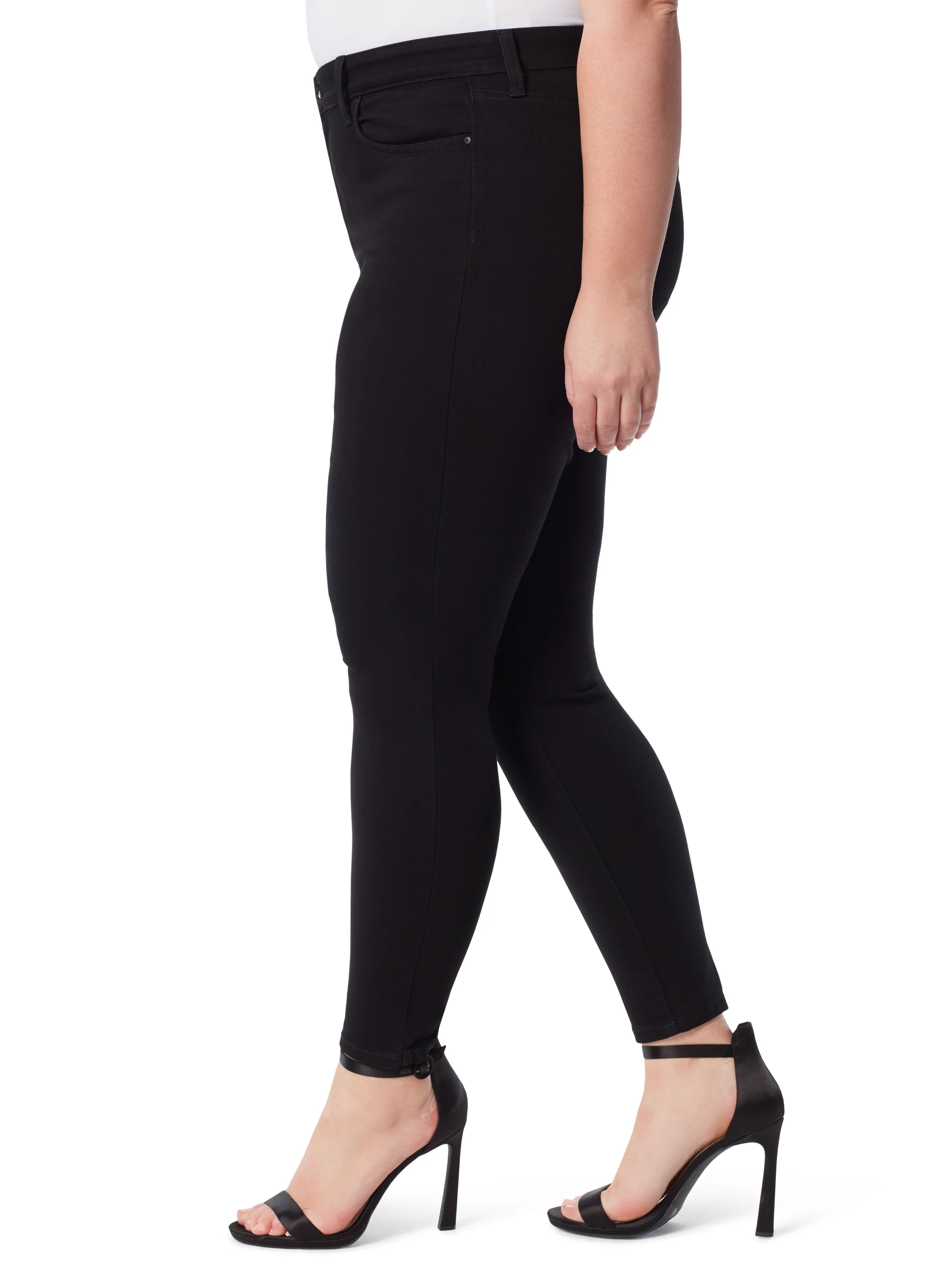 Adored High Rise Ankle Skinny Jeans in Black - Image 5