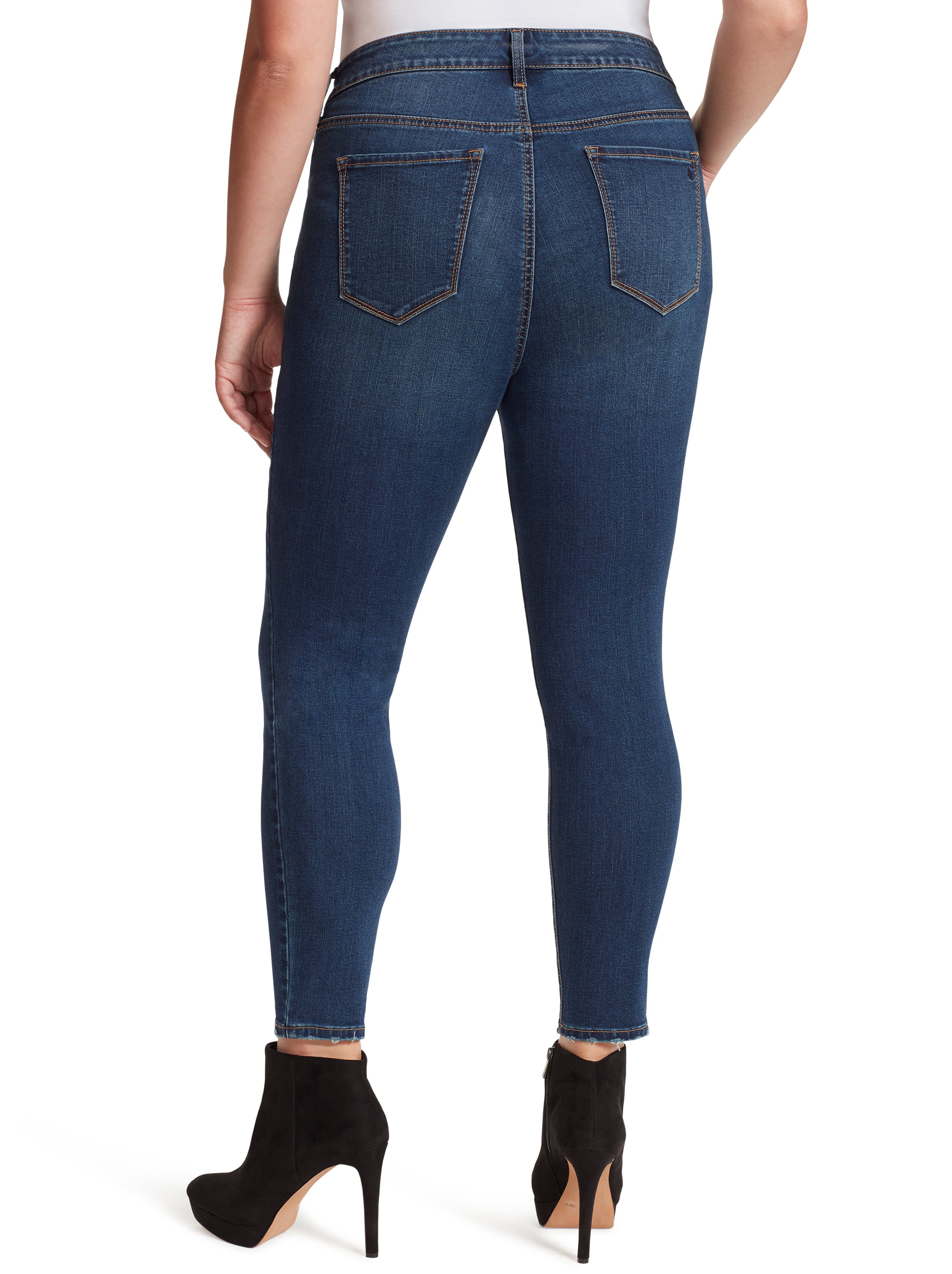 Adored High Rise Ankle Skinny Jeans in Mia - Image 6