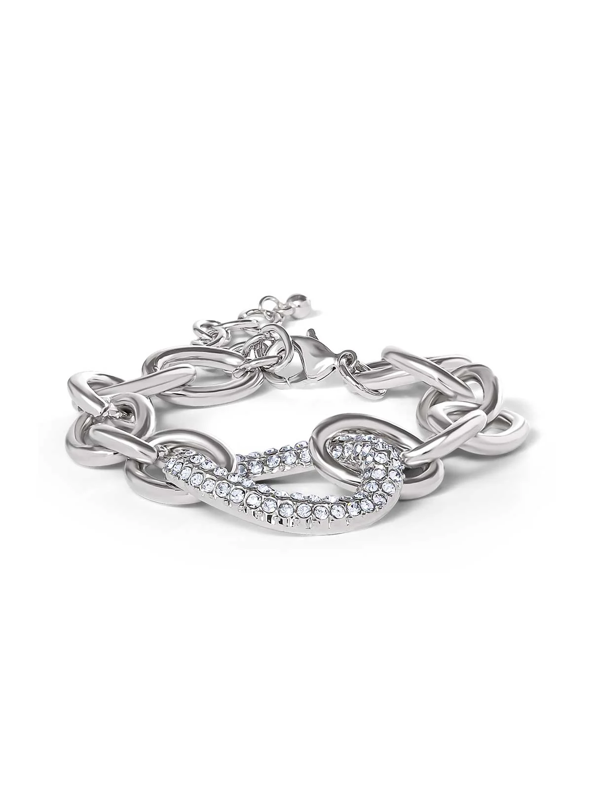Bold Silver Link Bracelet - Image 2
