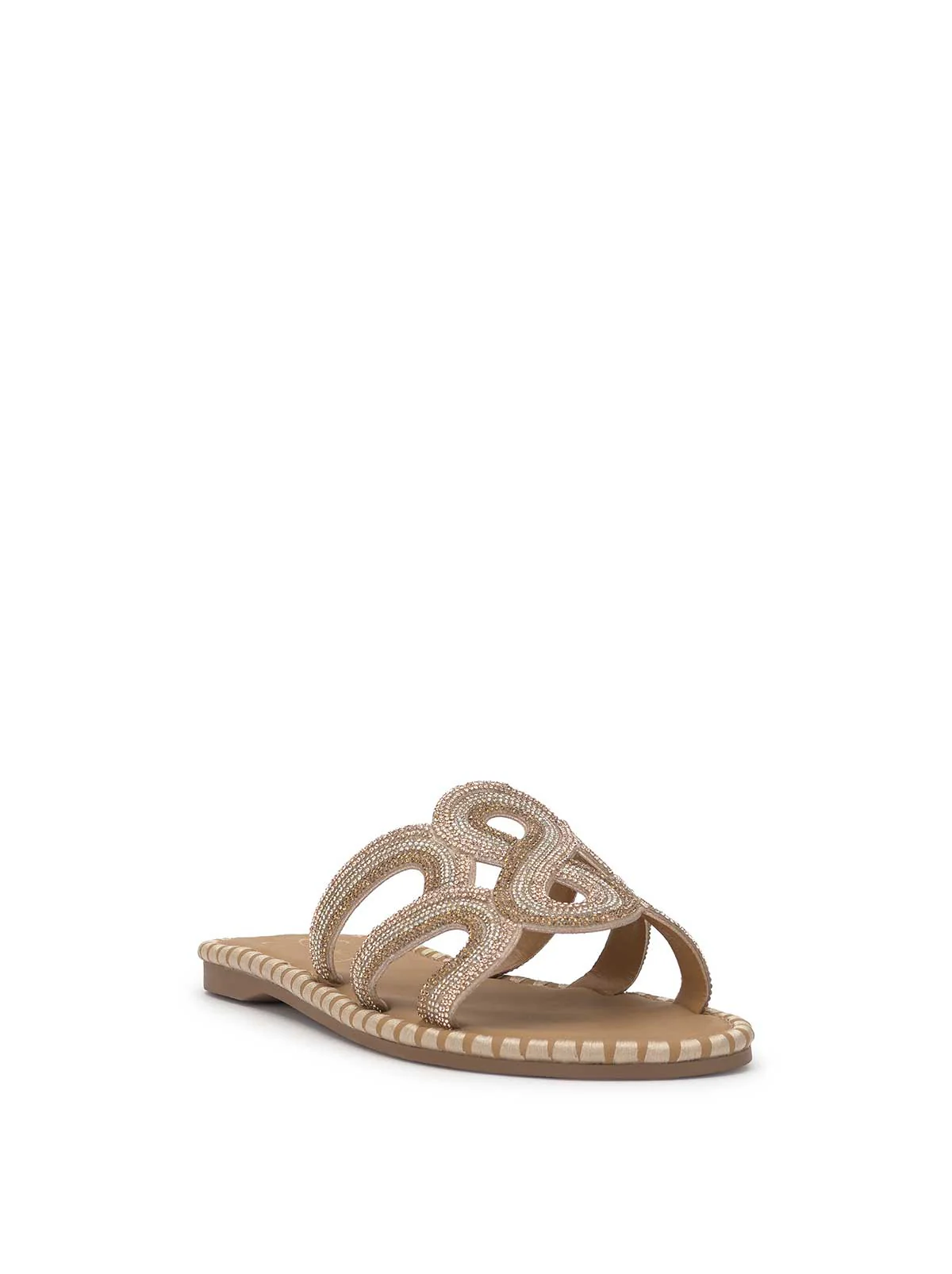Bria Flat Sandal in Champagne - Image 4