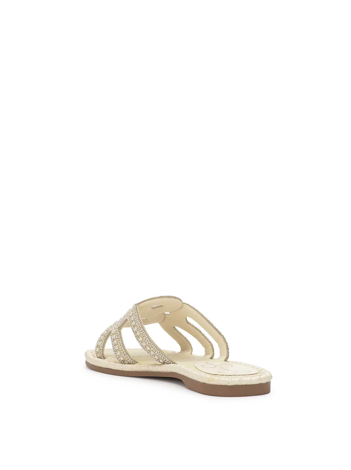 Bria Flat Sandal in Ivory - Image 3