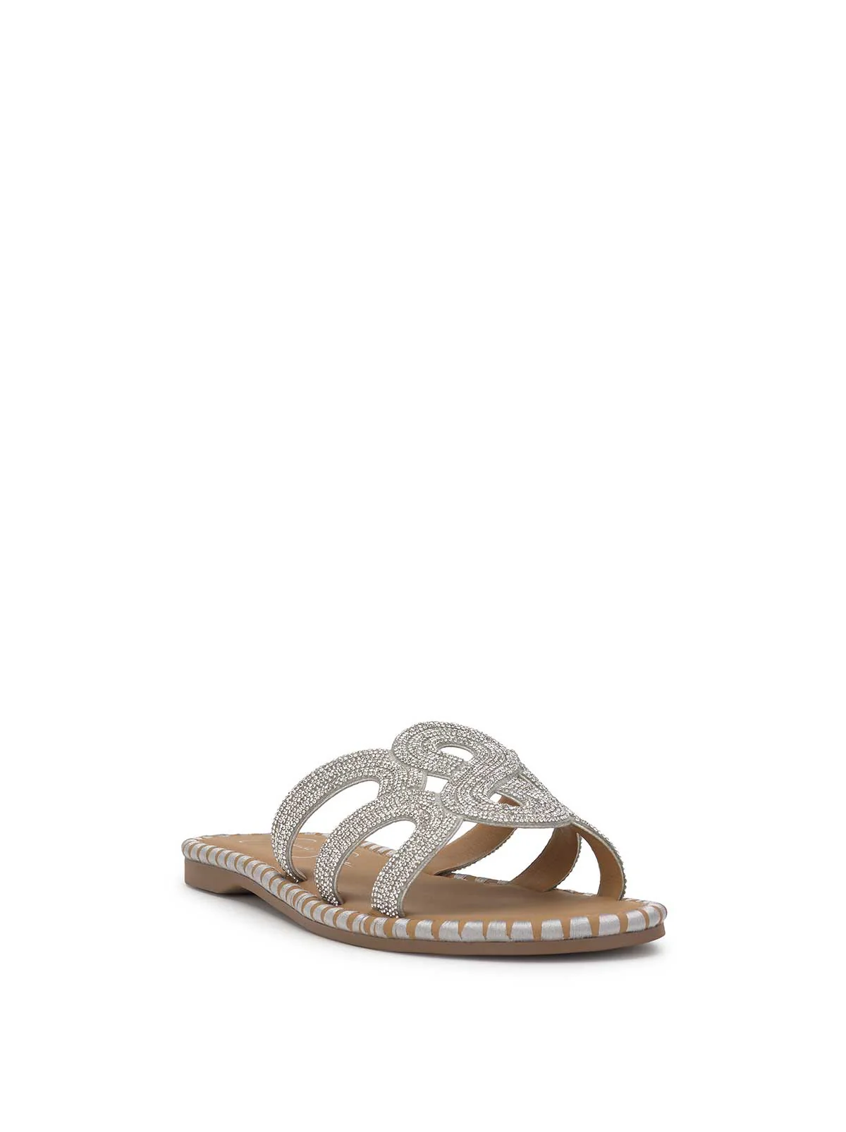 Bria Flat Sandal in Silver - Image 4