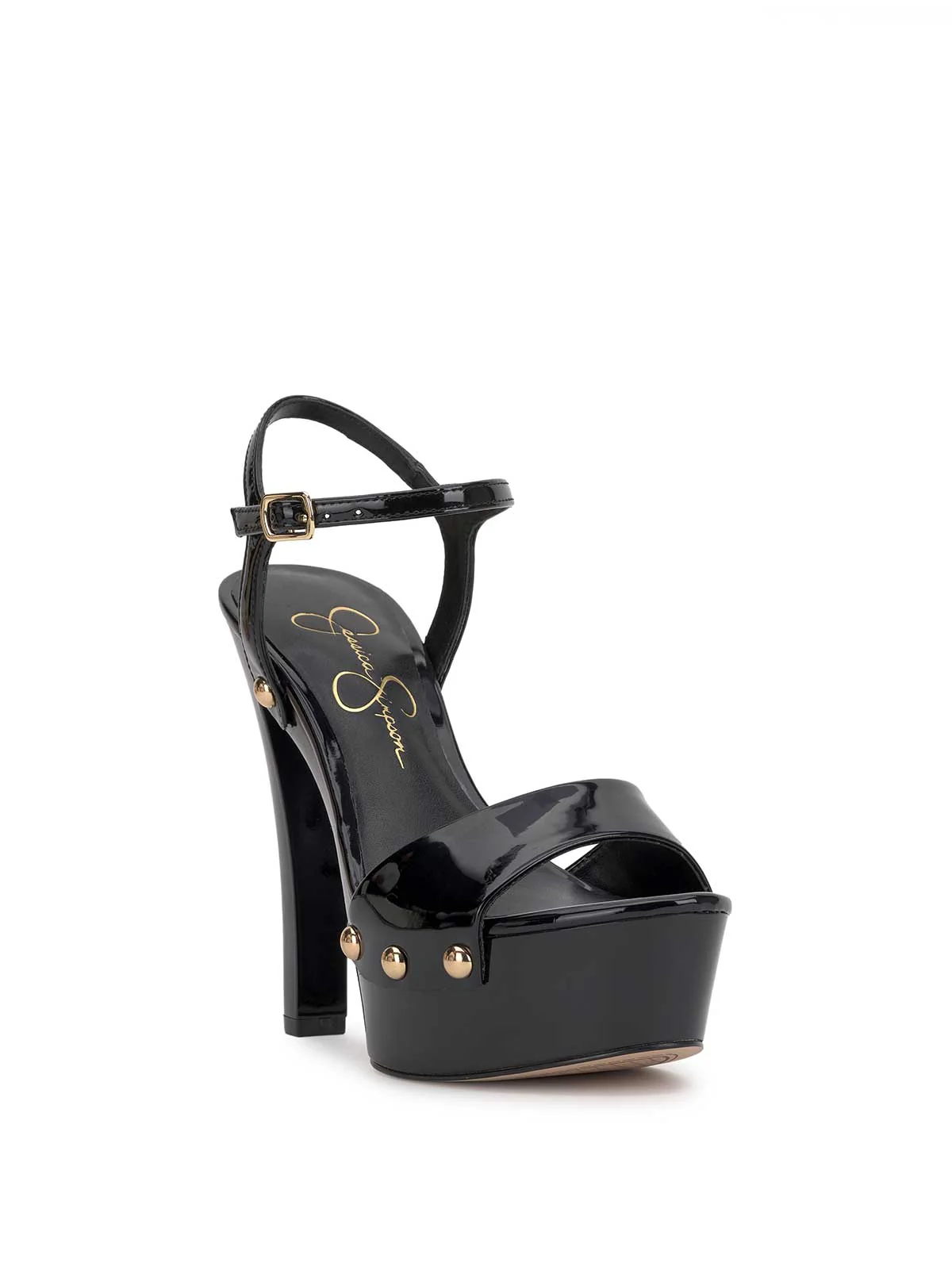 Calenta Studded Platform in Black - Image 4