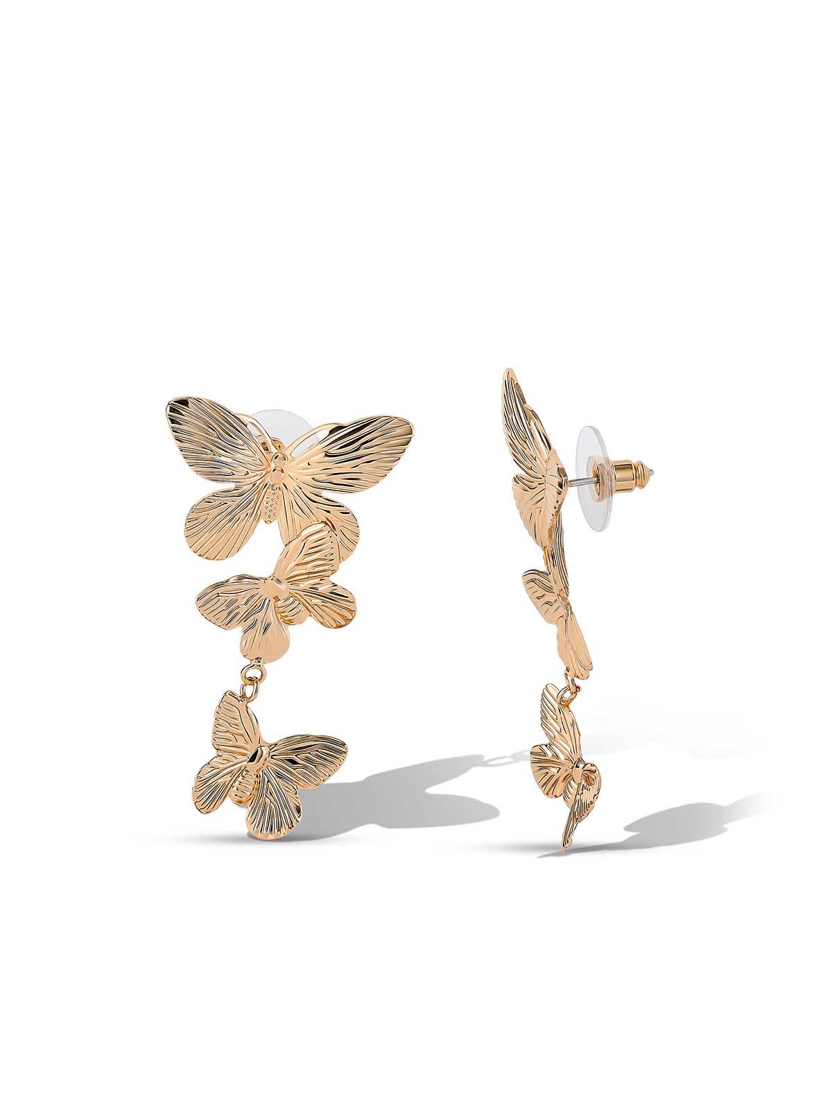 Cascading Butterfly Drop Earrings - Image 2