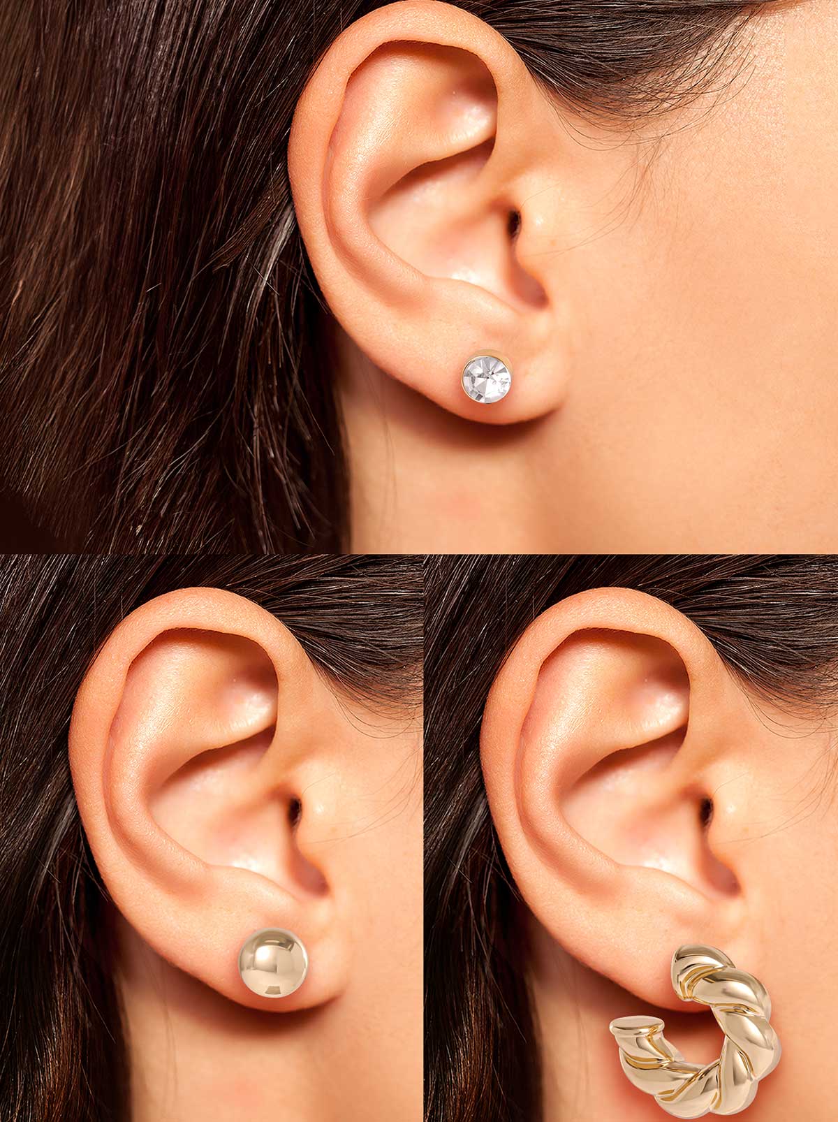 Classic Gold Earring Set - Image 5