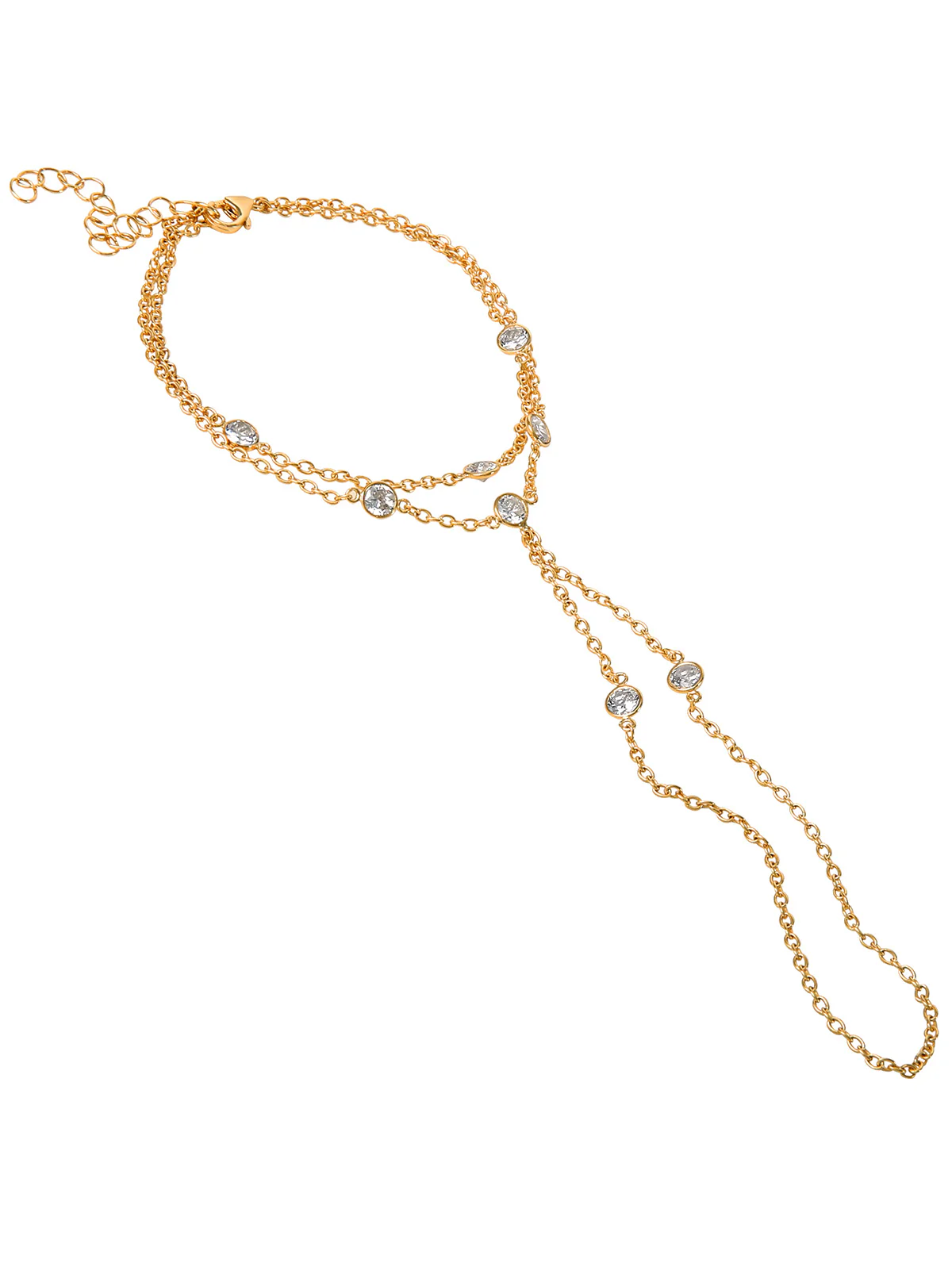 Demi Fine Hand Chain in Jeweled Gold - Image 2