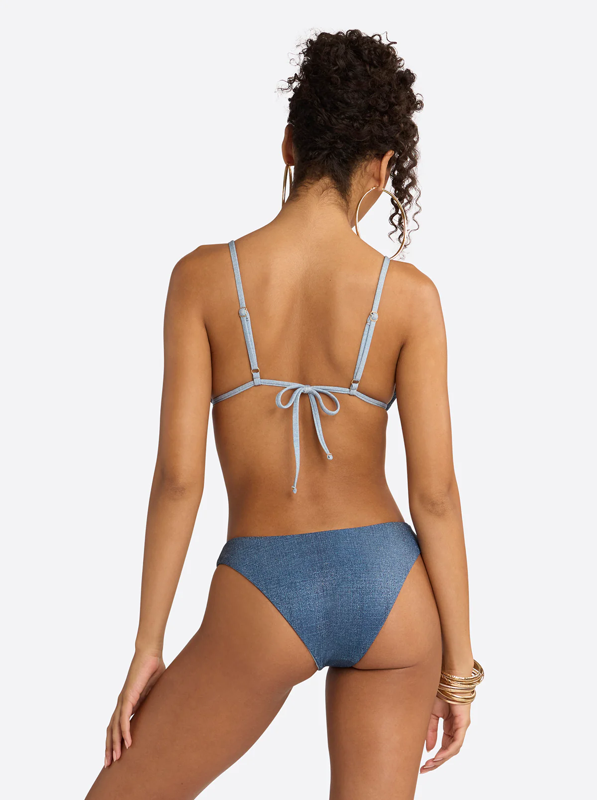 Triangle Bikini Top in Denim Dream - Image 4