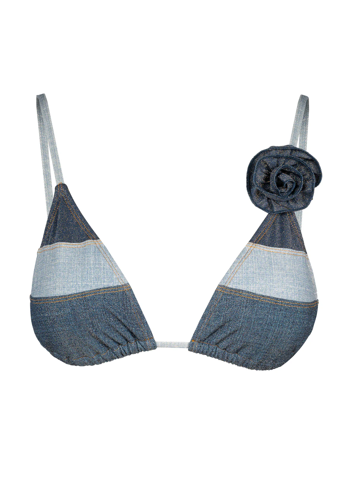 Triangle Bikini Top in Denim Dream - Image 5
