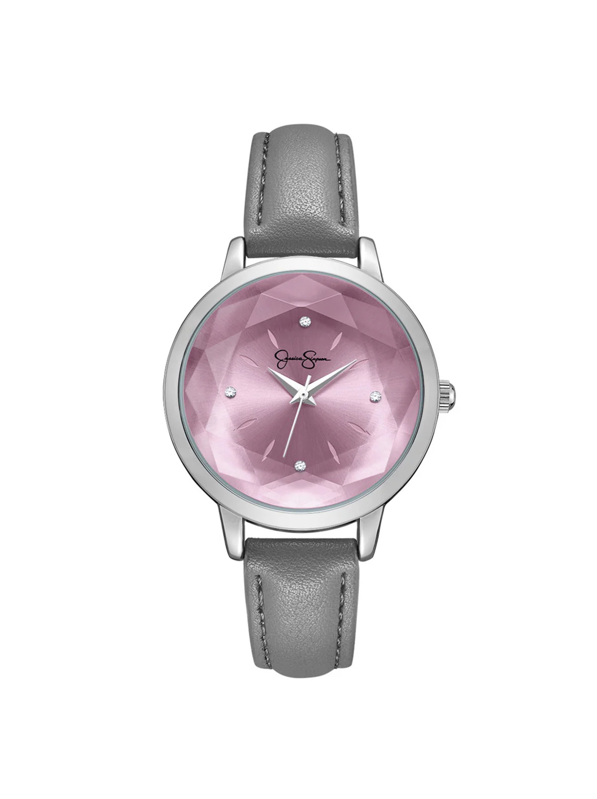 Faceted Glass Watch in Gray