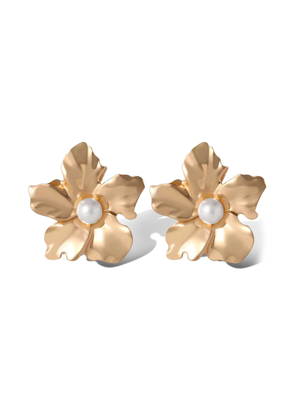 Floral Stud Earrings - Image 2