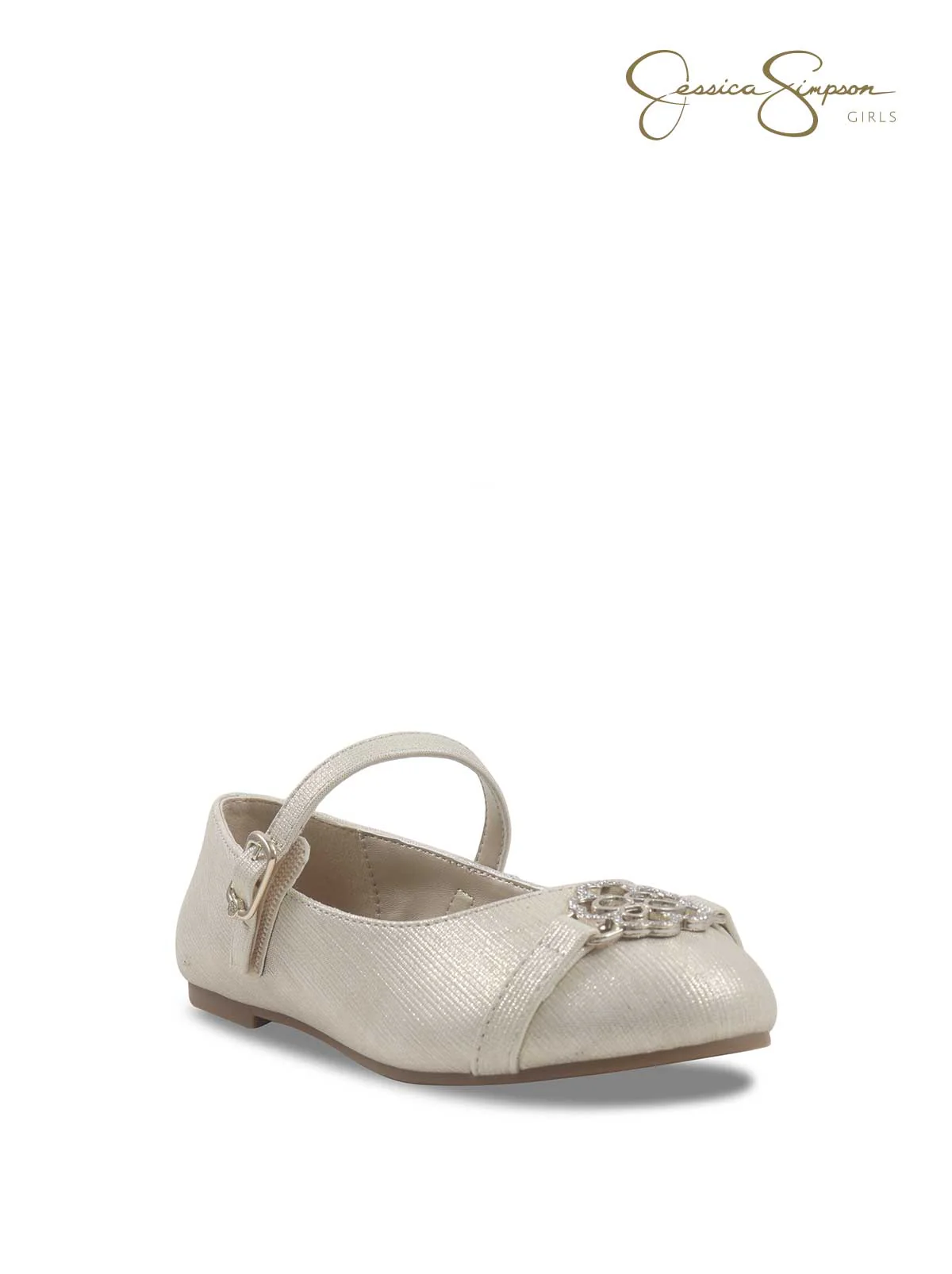 Girls Amy Ivie Flat in Champange - Image 4