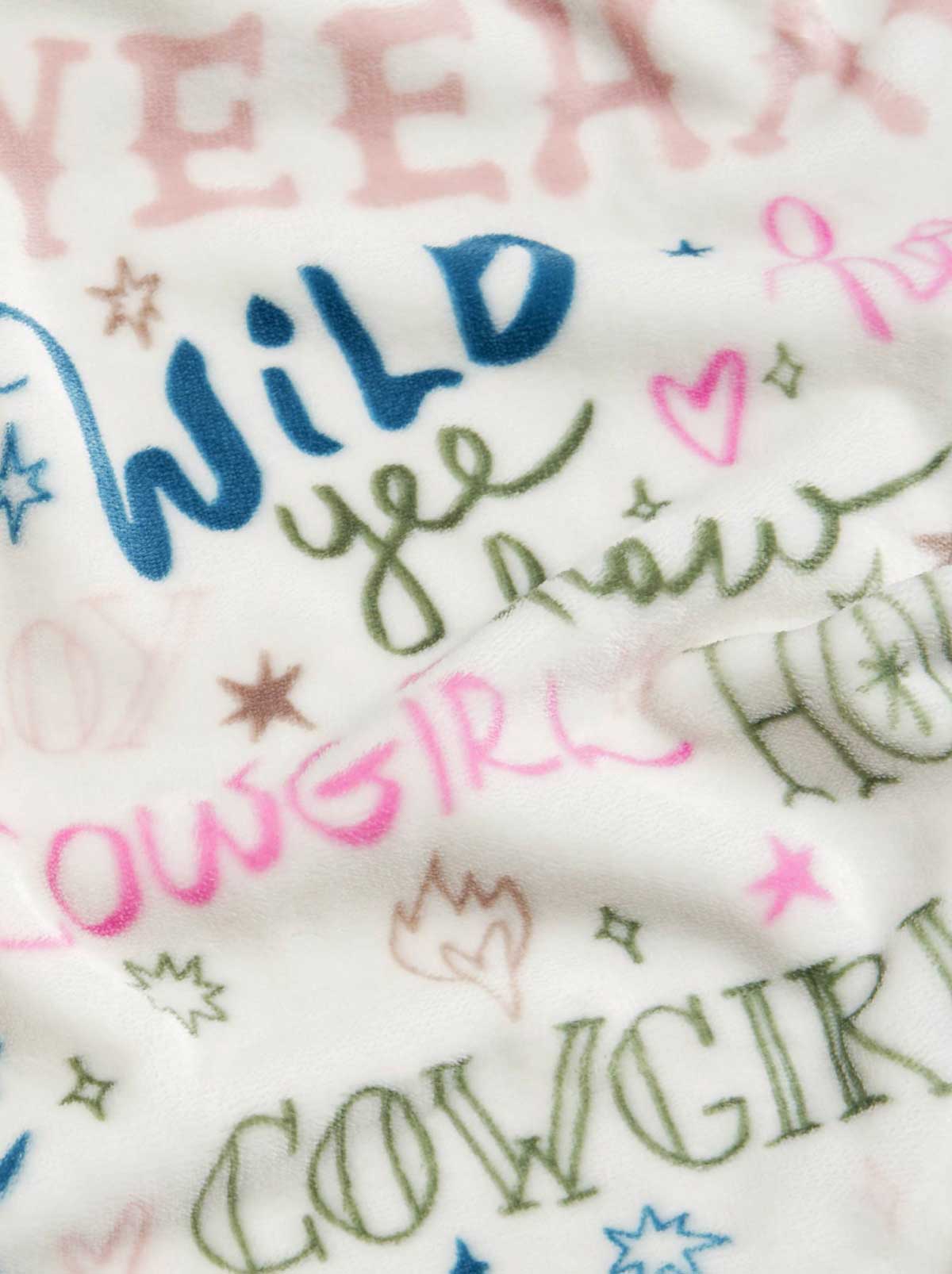Howdy Cowgal Plush Throw Blanket - Image 3