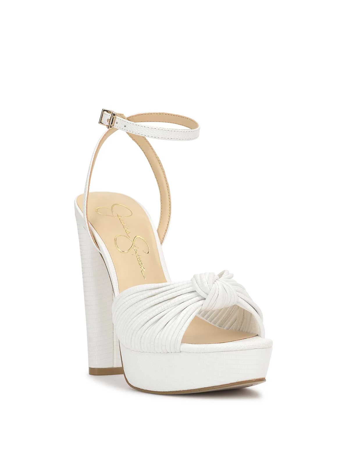 Immie Platform Sandal in White - Image 4