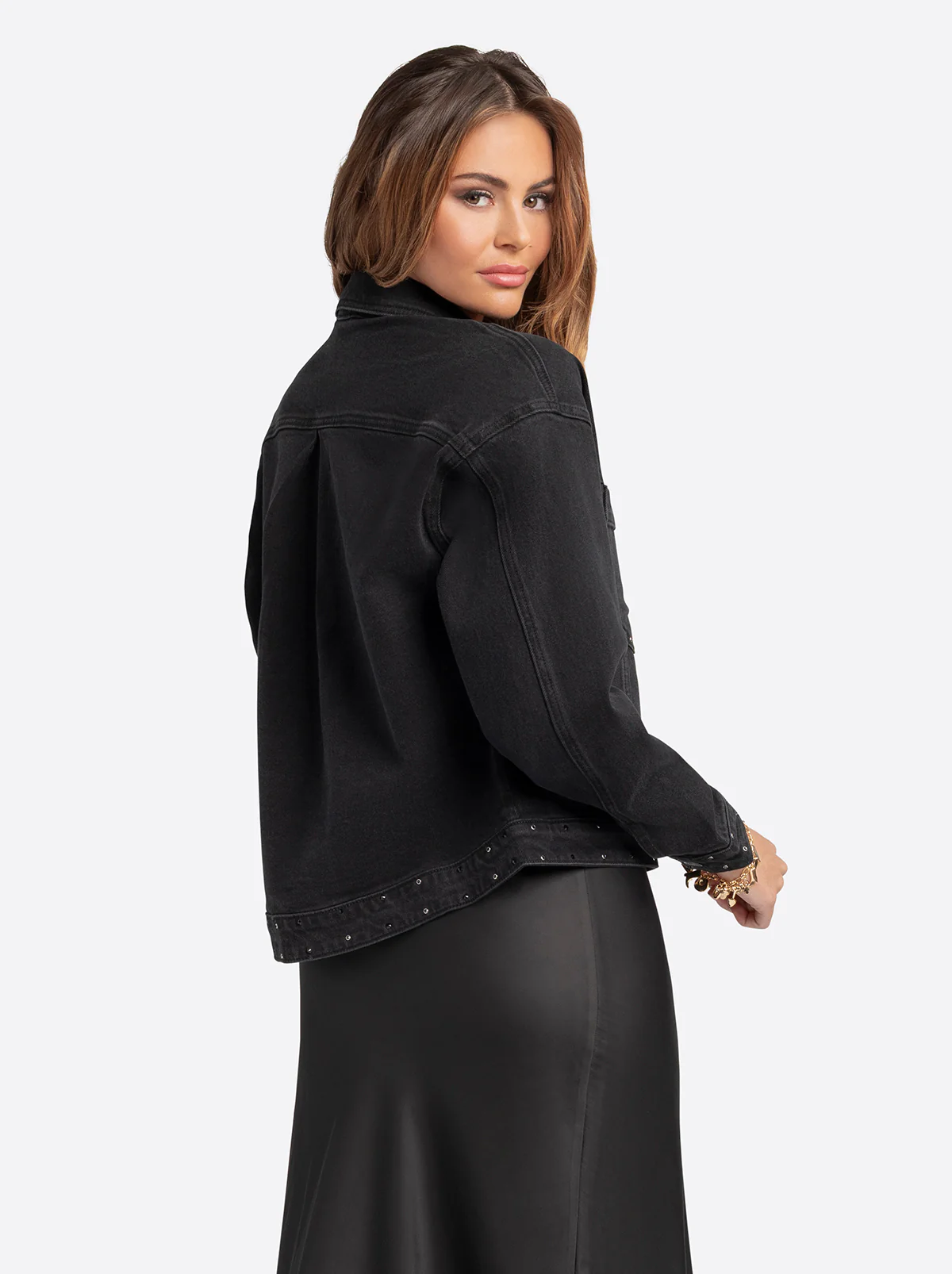 Jessica Simpson 2.0 Trucker Jacket in Luminous - Image 3