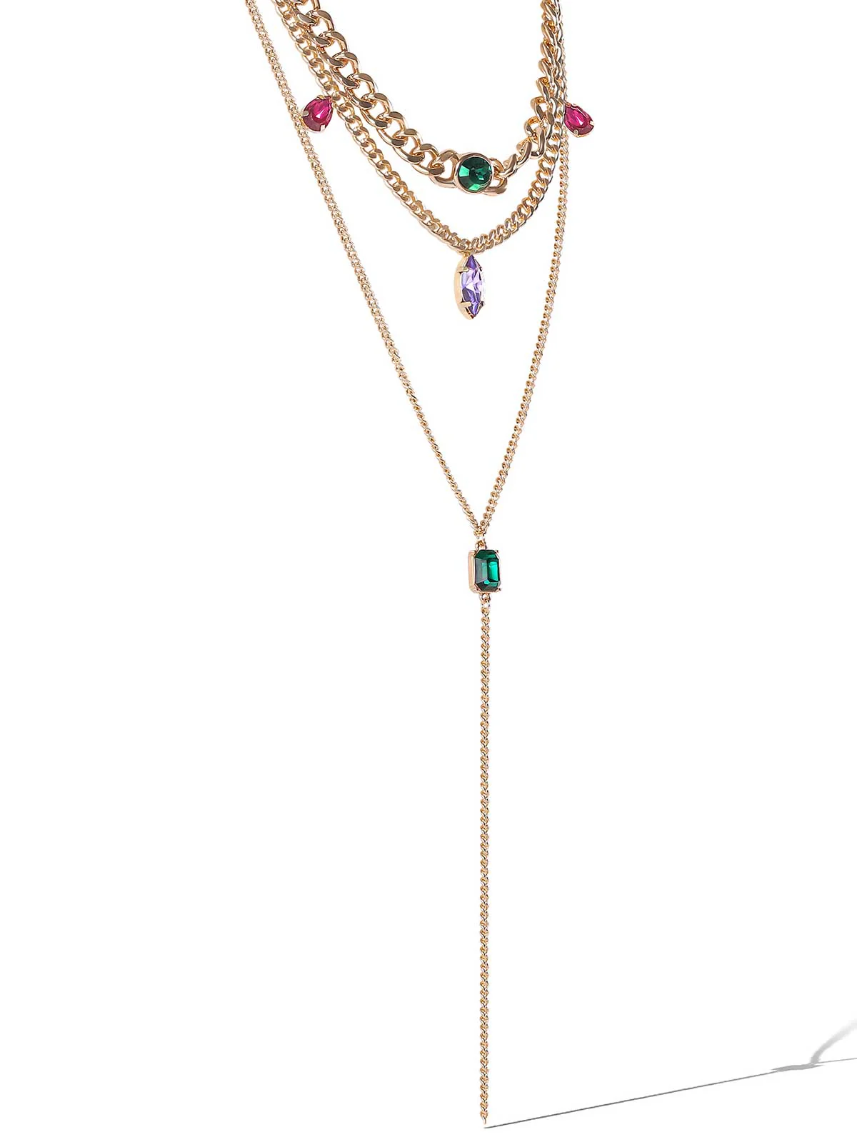 Layered Gemstone Necklace - Image 2
