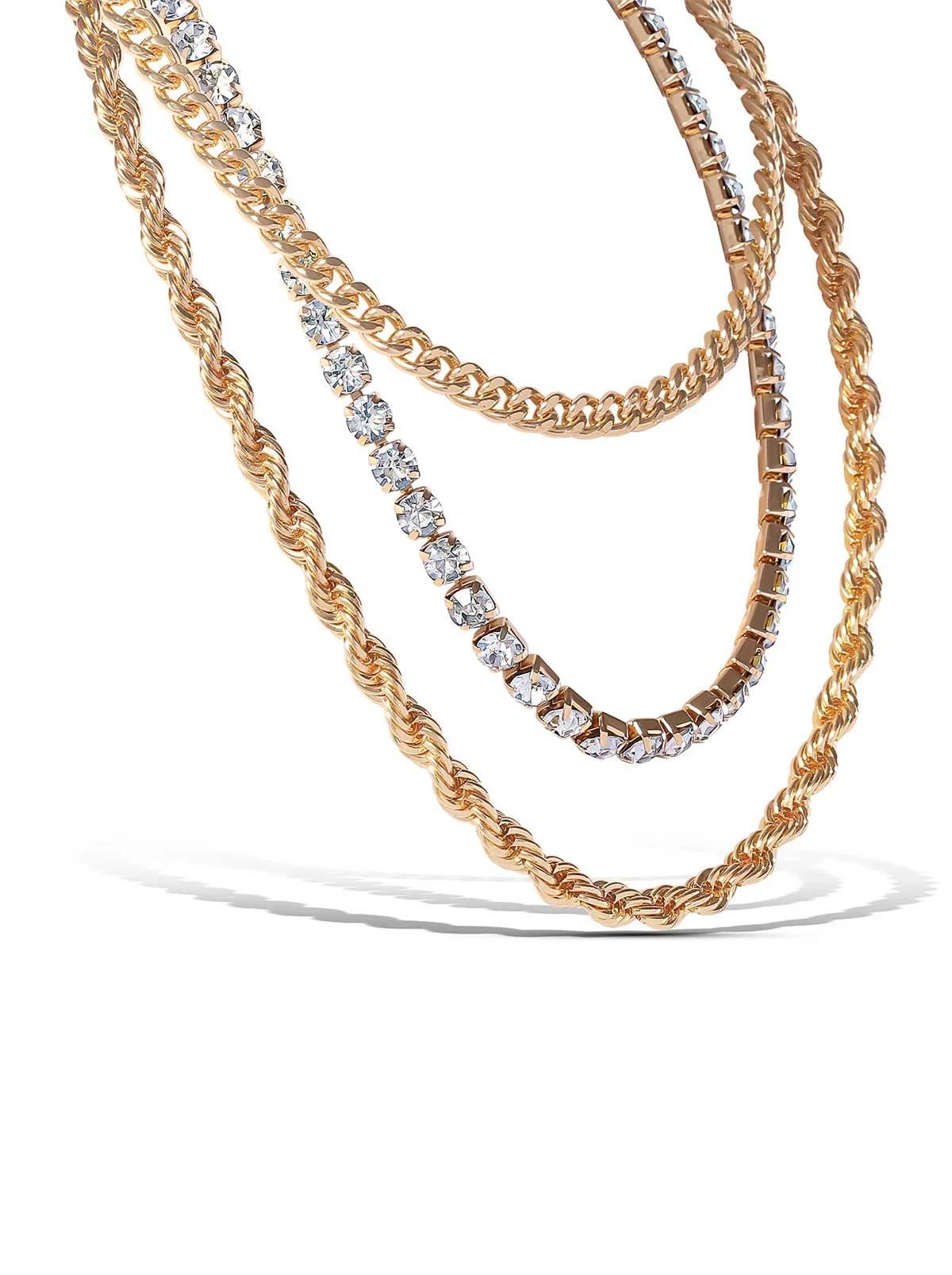 Mixed Metals Trio Necklace - Image 2