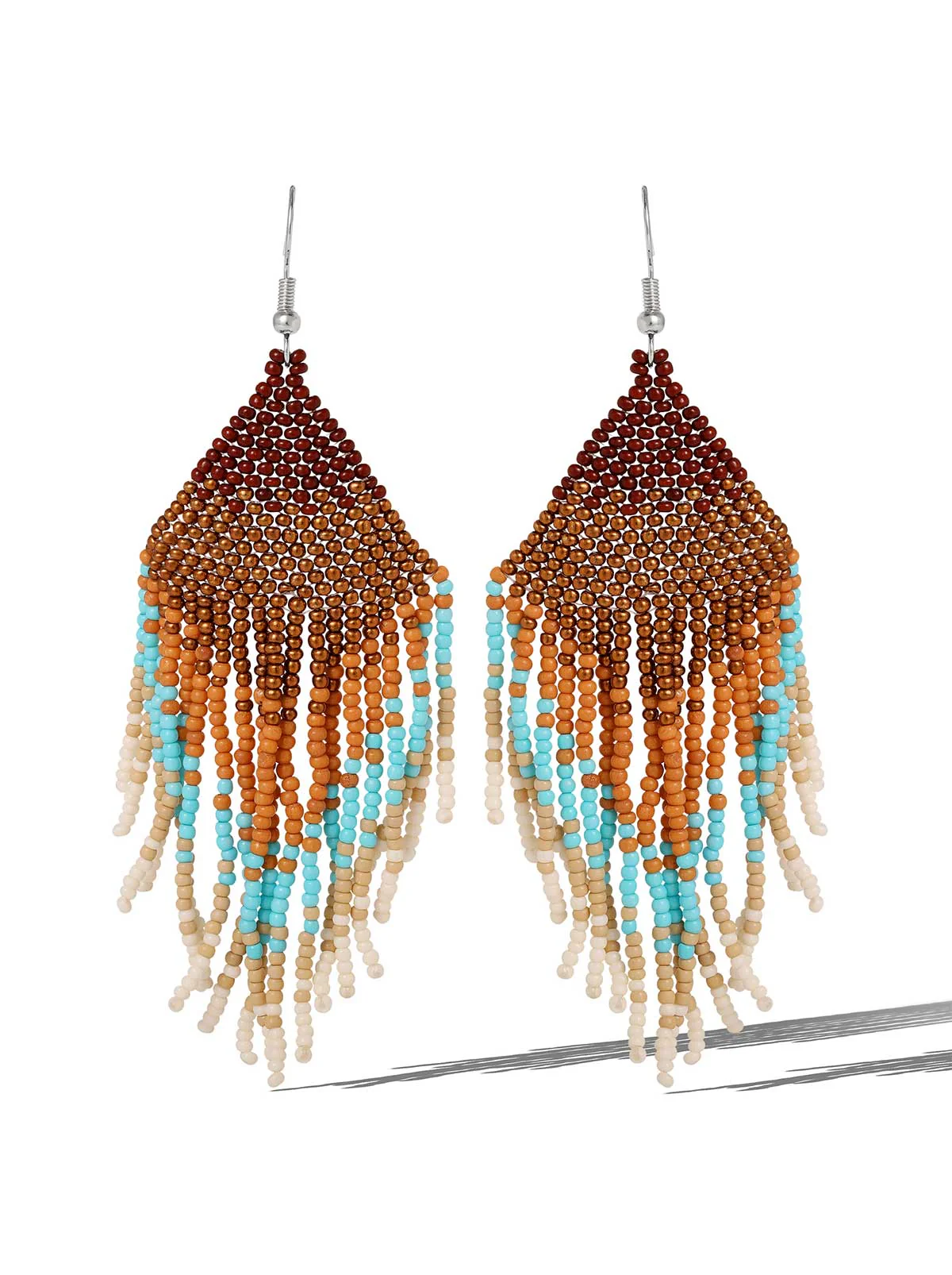Multi Seed Beads Dangle Earring - Image 2