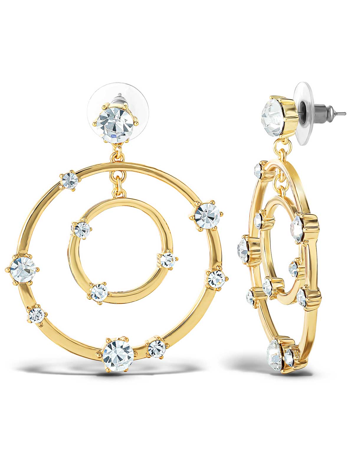 Orbital Crystal Drop Earrings - Image 3