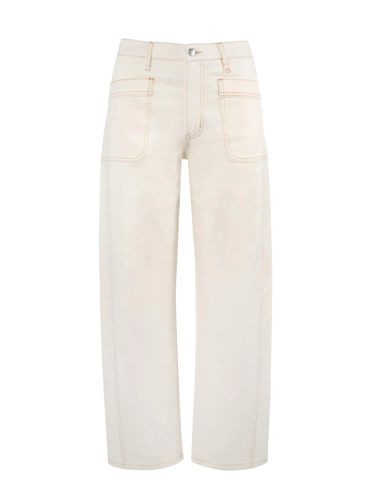 Relaxed Barrel Jeans in Ecru - Image 6