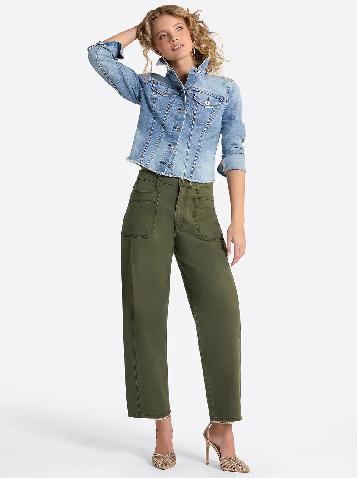 Relaxed Barrel Jeans in Forest Night - Image 5