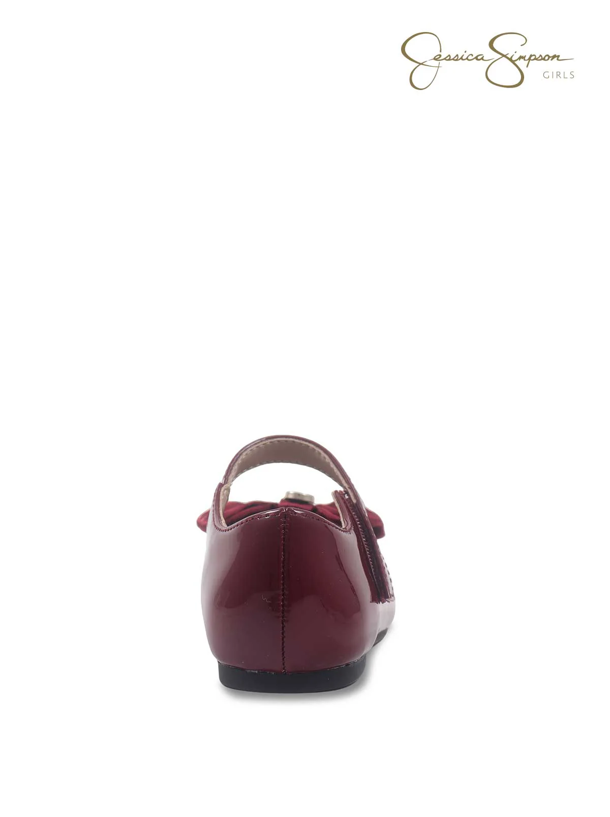 Toddler Amy Big Bow Mary Jane in Maroon - Image 3