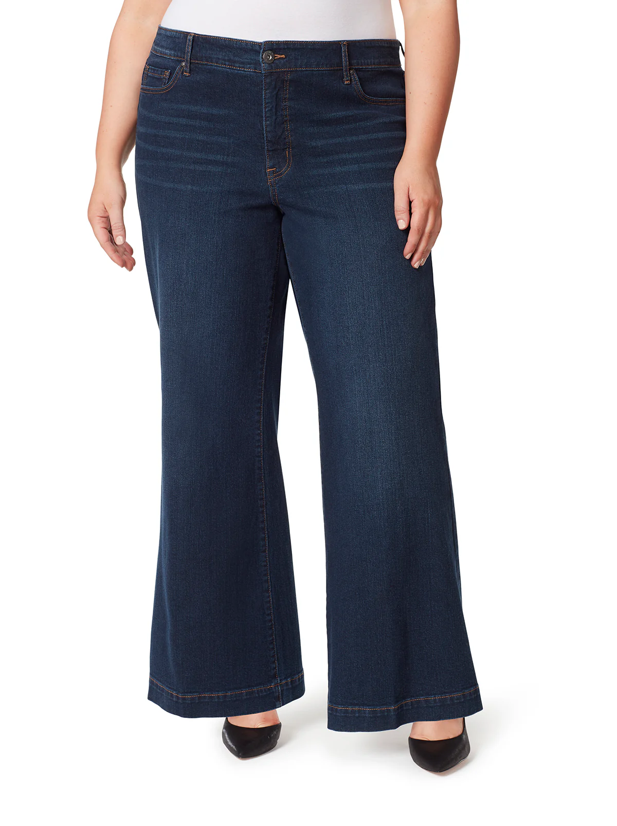 True Love Wide Leg Trouser Jeans in Ditto - Image 4
