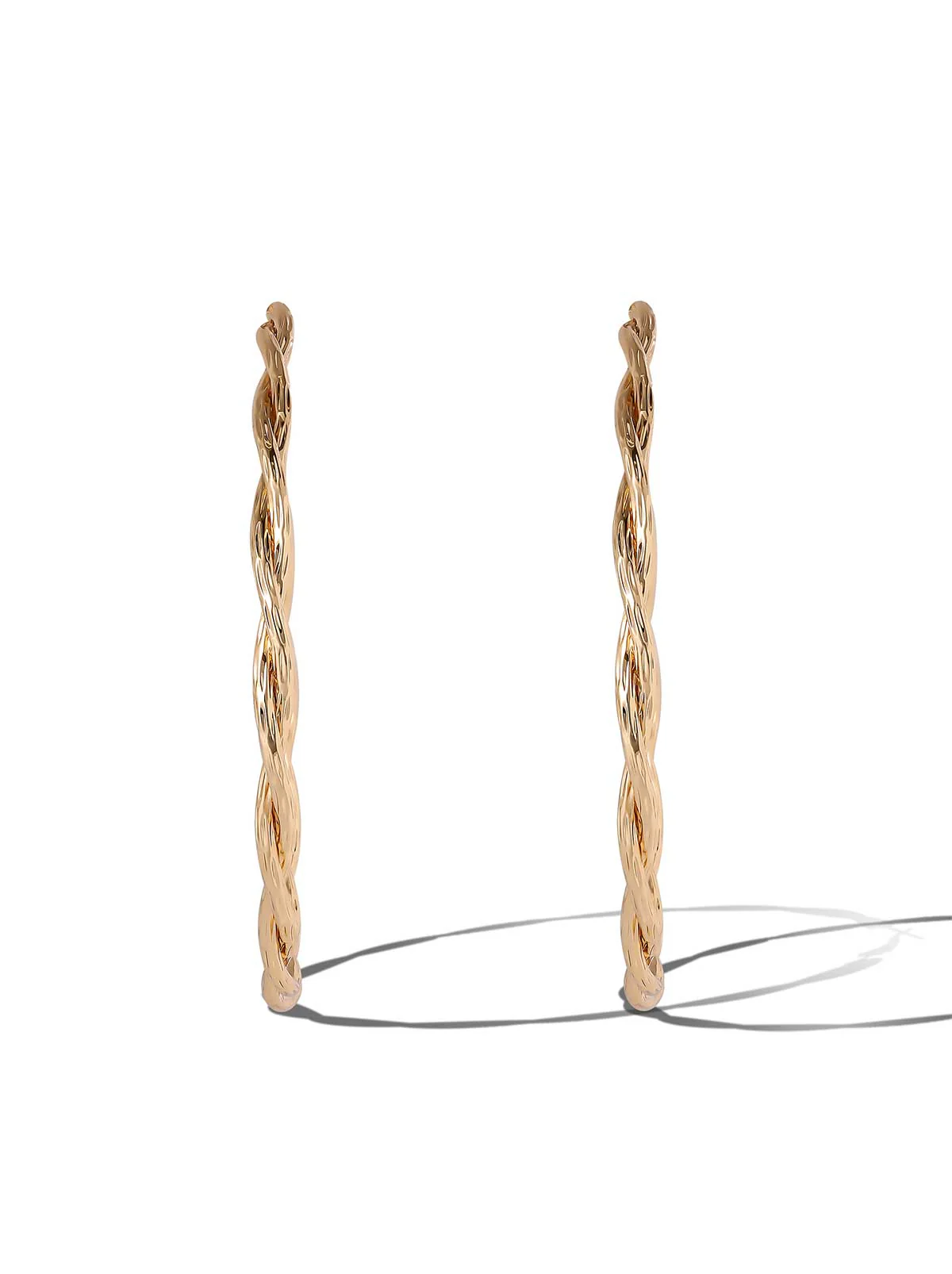 Twisted Rope-Style Hoop Earrings - Image 2