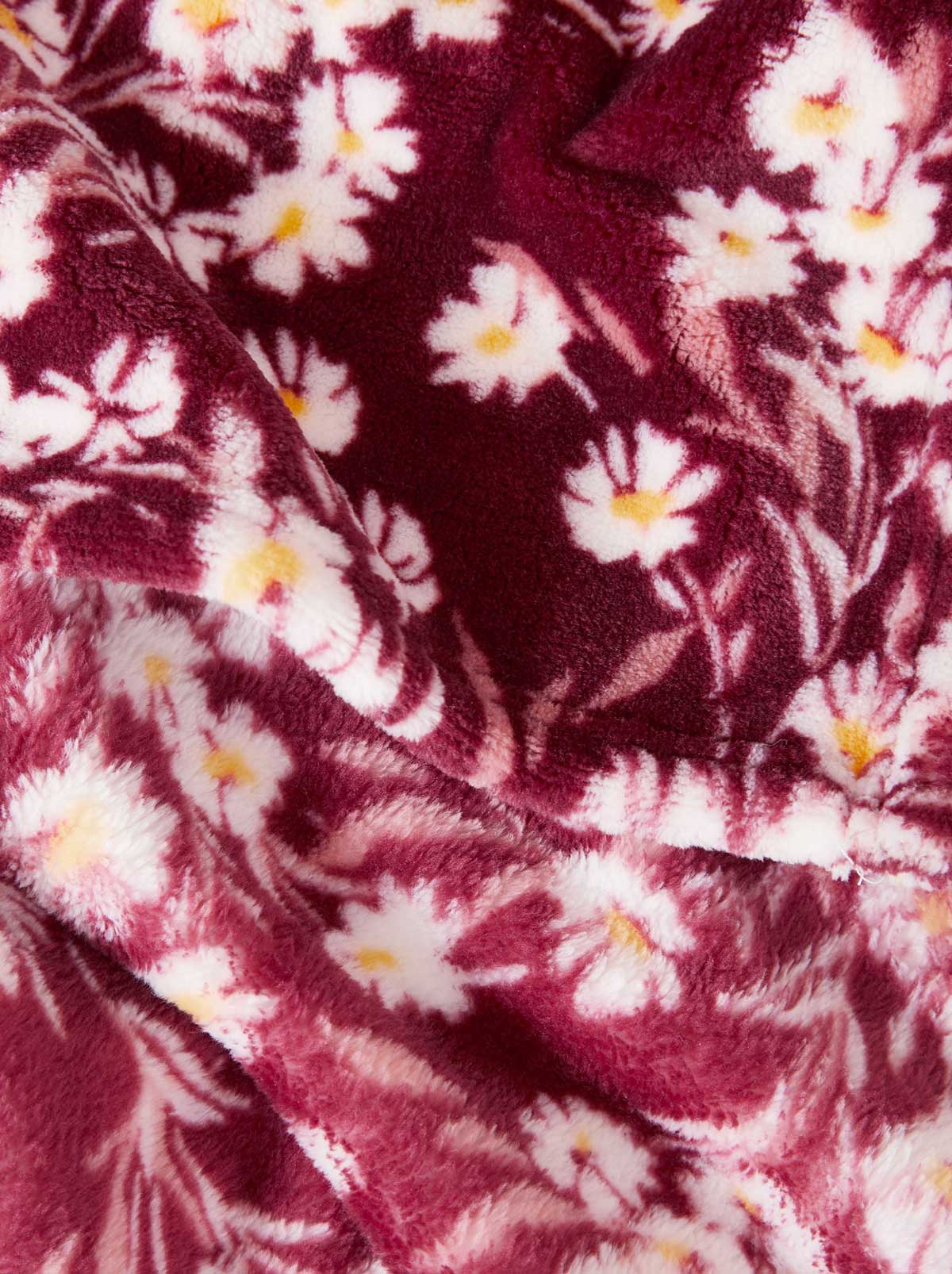 Wildflower Park Plush Throw in Wine Red - Image 3