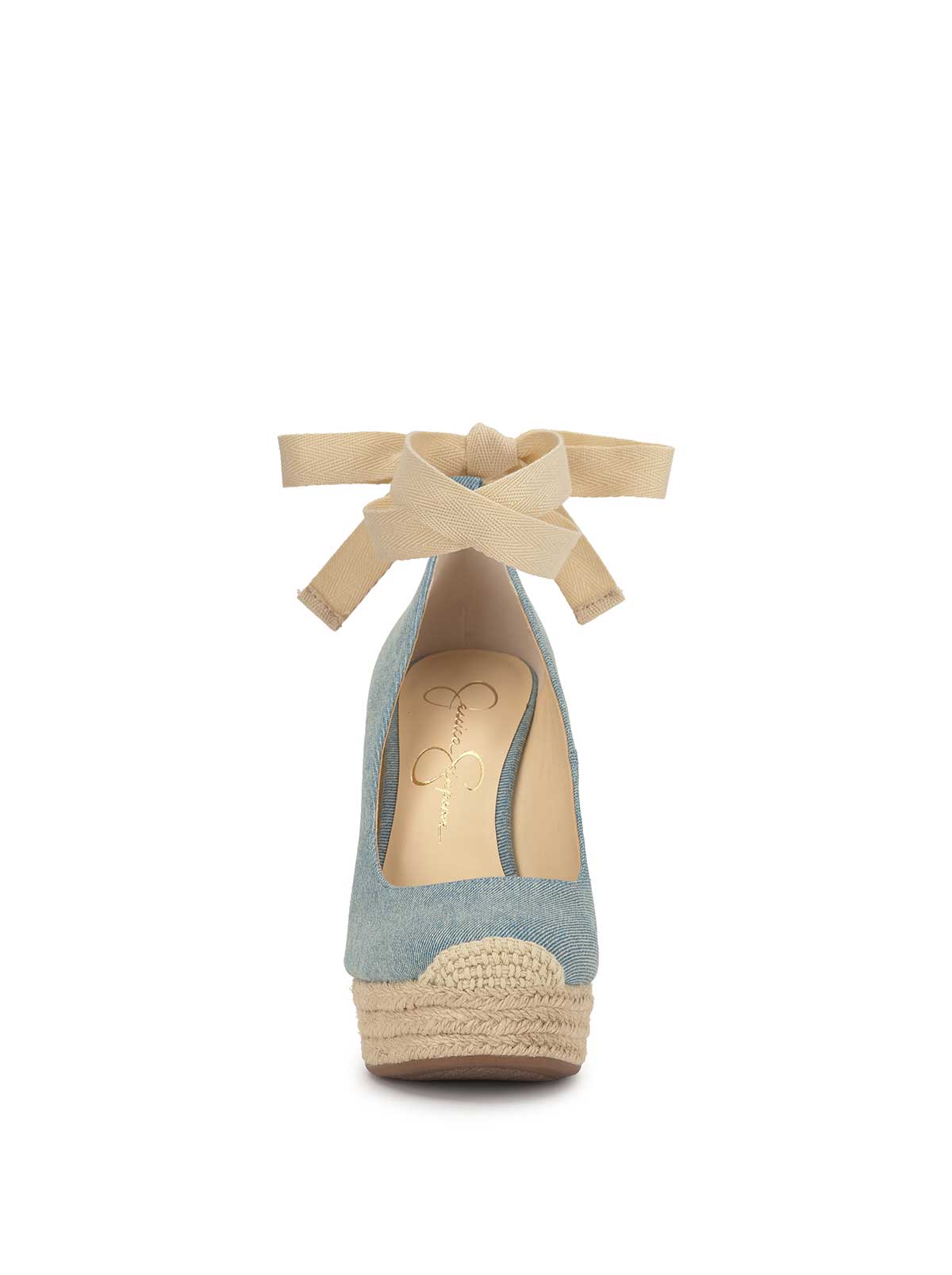Zexie Platform Wedge in Denim - Image 2