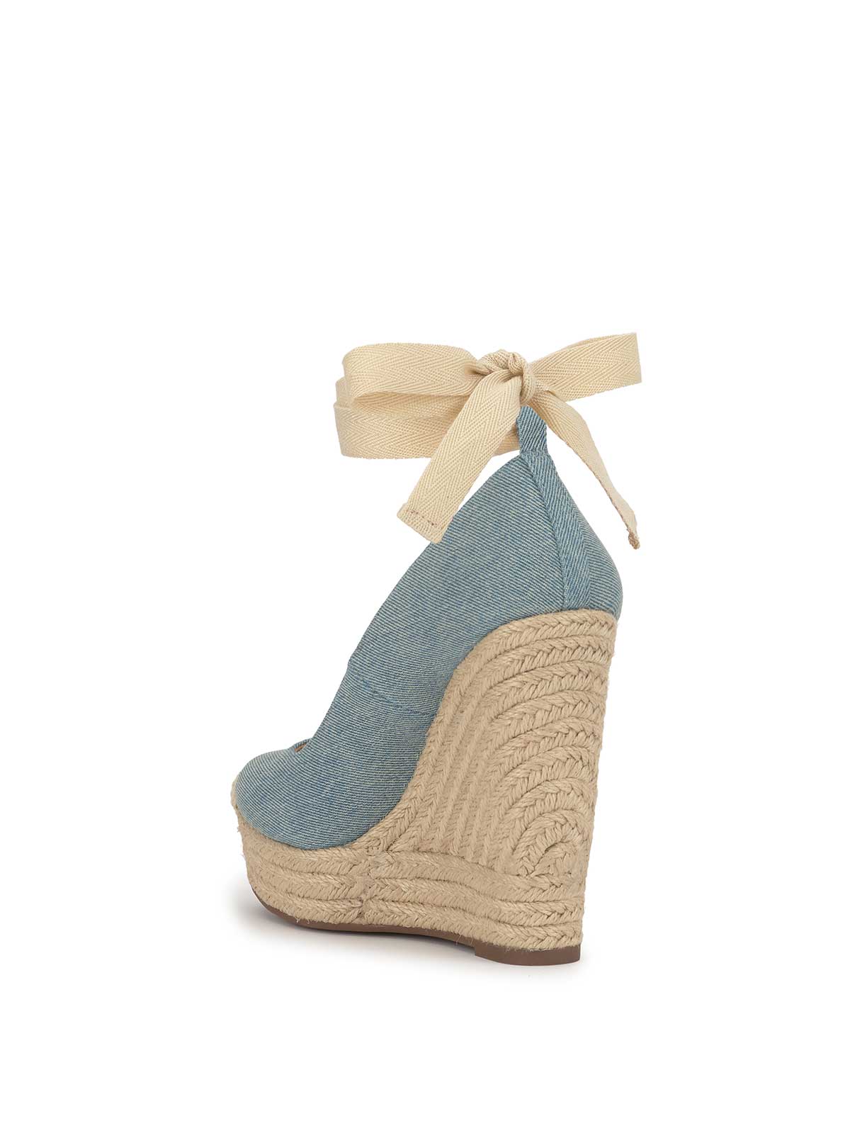 Zexie Platform Wedge in Denim - Image 3
